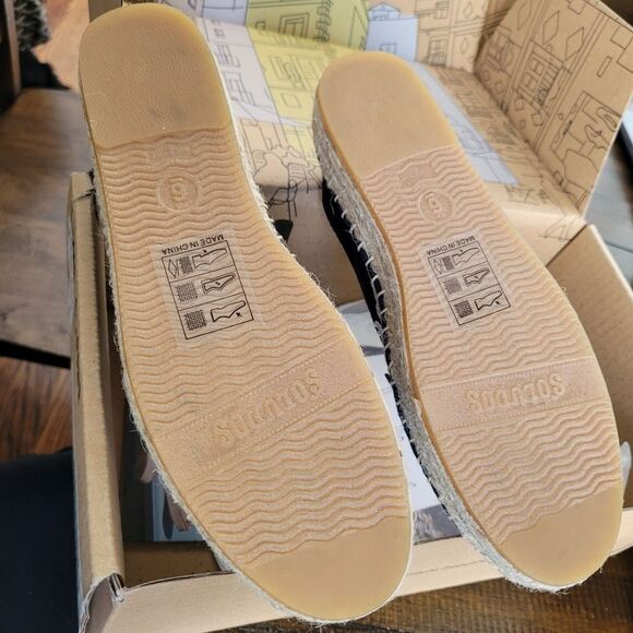 Soludos Espadrilles Visage Embroidered Smoking Slippers  Size 7 - Picture 7 of 8